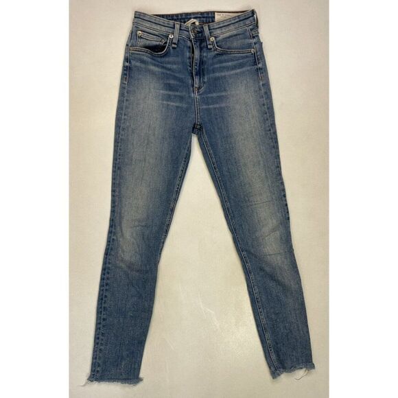 Rag & Bone Nina High Rise Ankle Skinny Jeans Women Size 25 Blue W1566C243COL - Picture 1 of 11